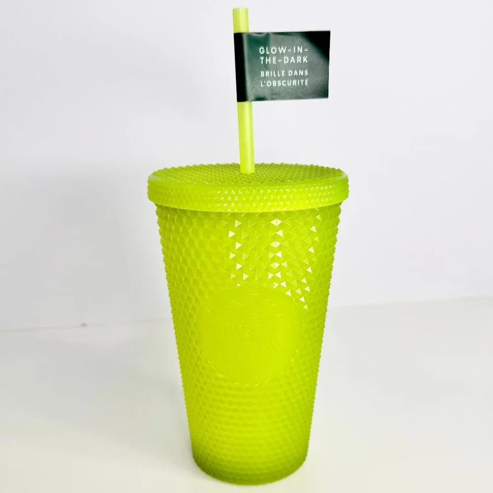 NWT Starbucks Halloween Glow in the‎ Dark Lemongrass Bling Grande Cold Cup 2022